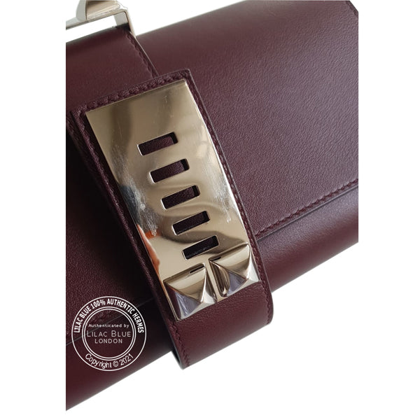 Hermès Medor Clutch Prune Swift PHW - Preloved