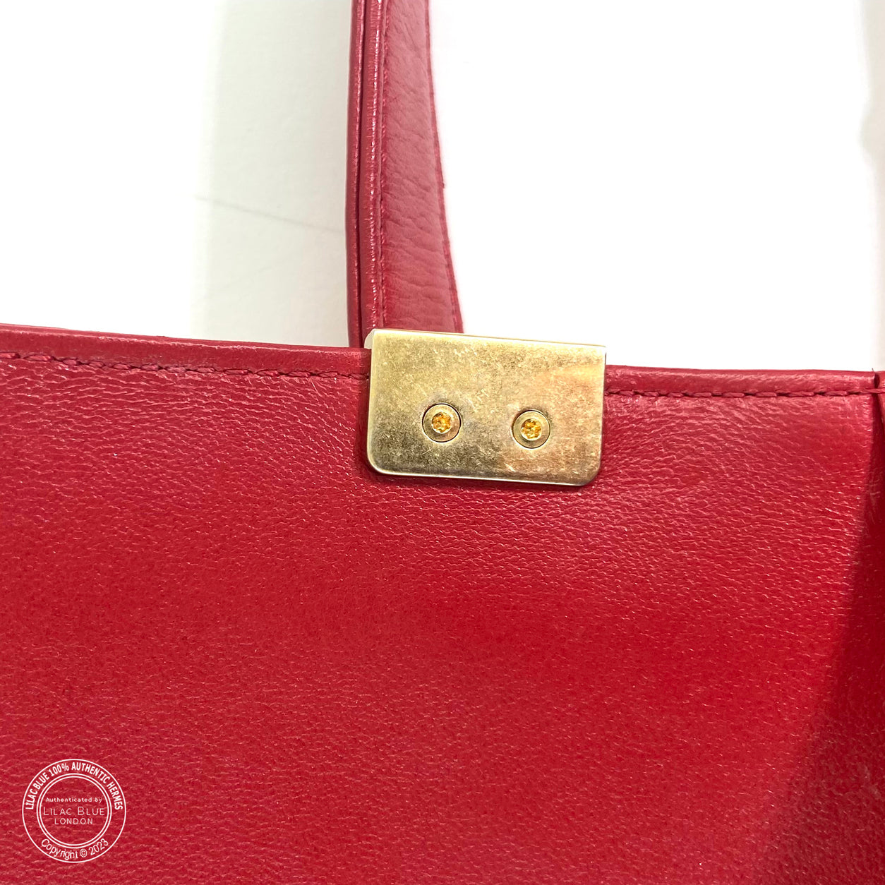 Chanel Boy Bag Red Lambskin BGHW -Preloved