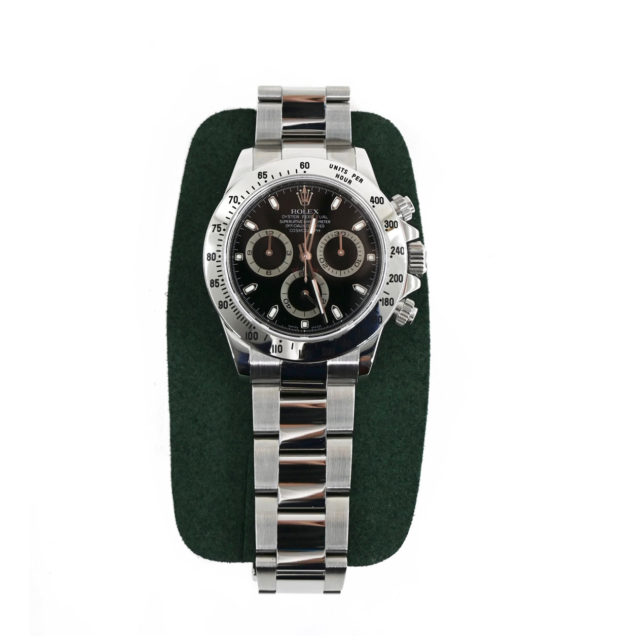 Rolex Daytona 40mm Stainless Steel Black Dial 116520 - Preloved