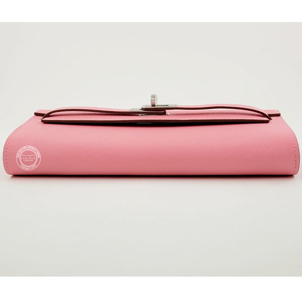 Hermès Kelly Wallet to Go Rose Confetti Epsom PHW