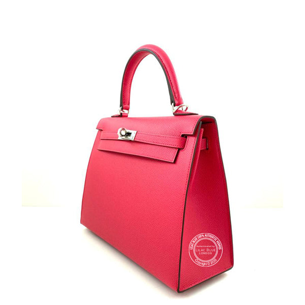 Hermès Kelly 25cm Rose Extreme Epsom PHW