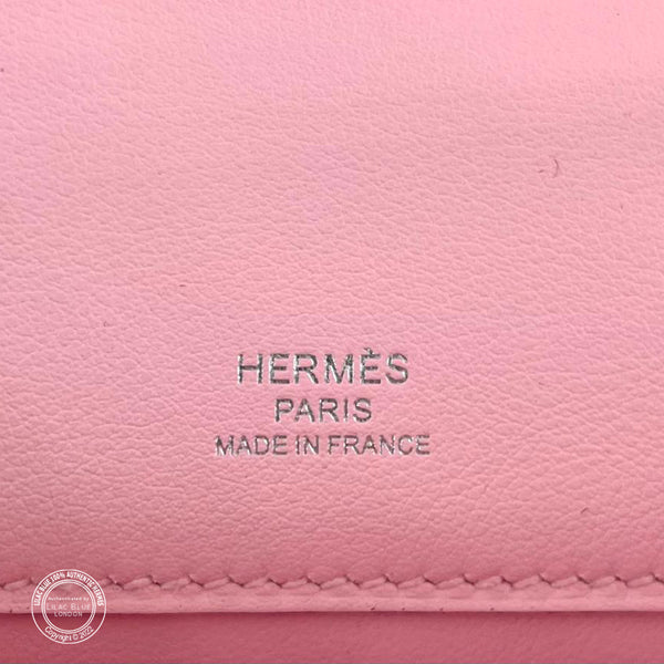 Hermès Kelly 31cm Rose Sakura Cut Pochette Swift PHW