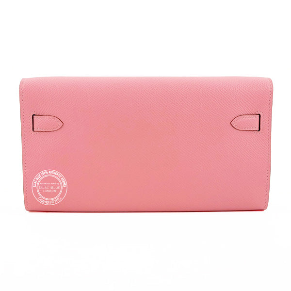 Hermès Kelly Wallet to Go Rose Confetti Epsom PHW