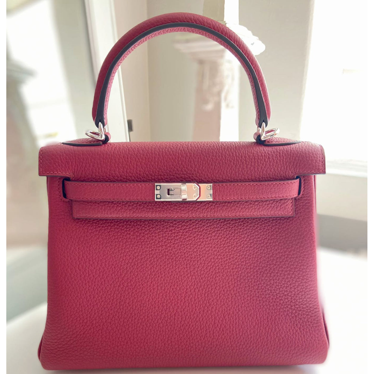 Hermes Kelly 25cm Rouge Grenat Togo PHW