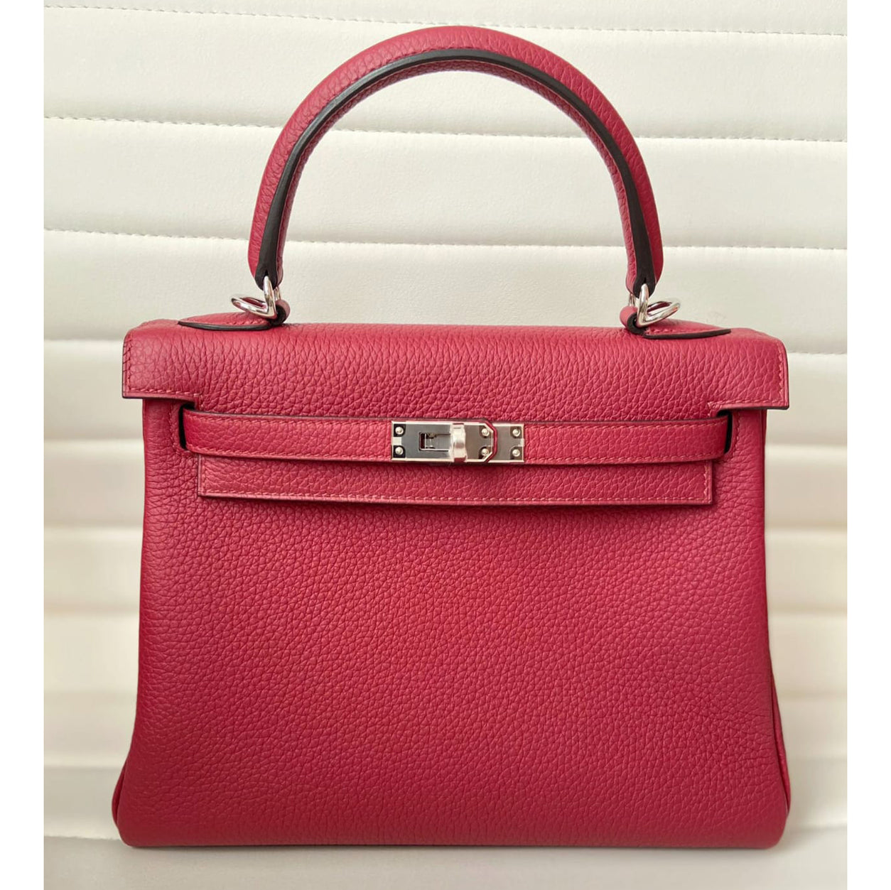 Hermes Kelly 25cm Rouge Grenat Togo PHW