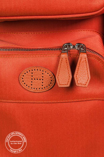 Hermès Limited Edition Sac A Golf Chevron & Brique Buffalo Leather PHW