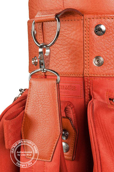 Hermès Limited Edition Sac A Golf Chevron & Brique Buffalo Leather PHW