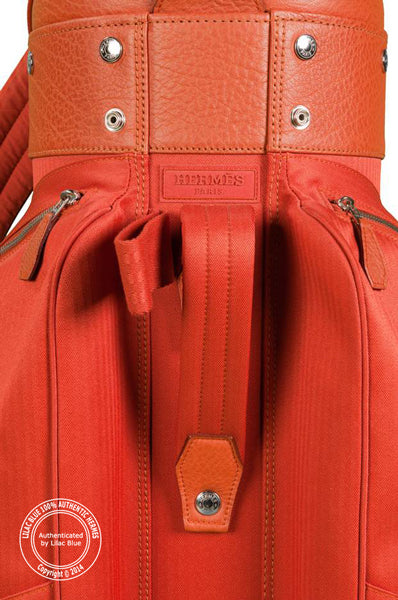 Hermès Limited Edition Sac A Golf Chevron & Brique Buffalo Leather PHW
