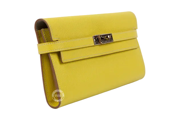 Hermès Kelly Wallet Soufre Epsom PHW - Preloved
