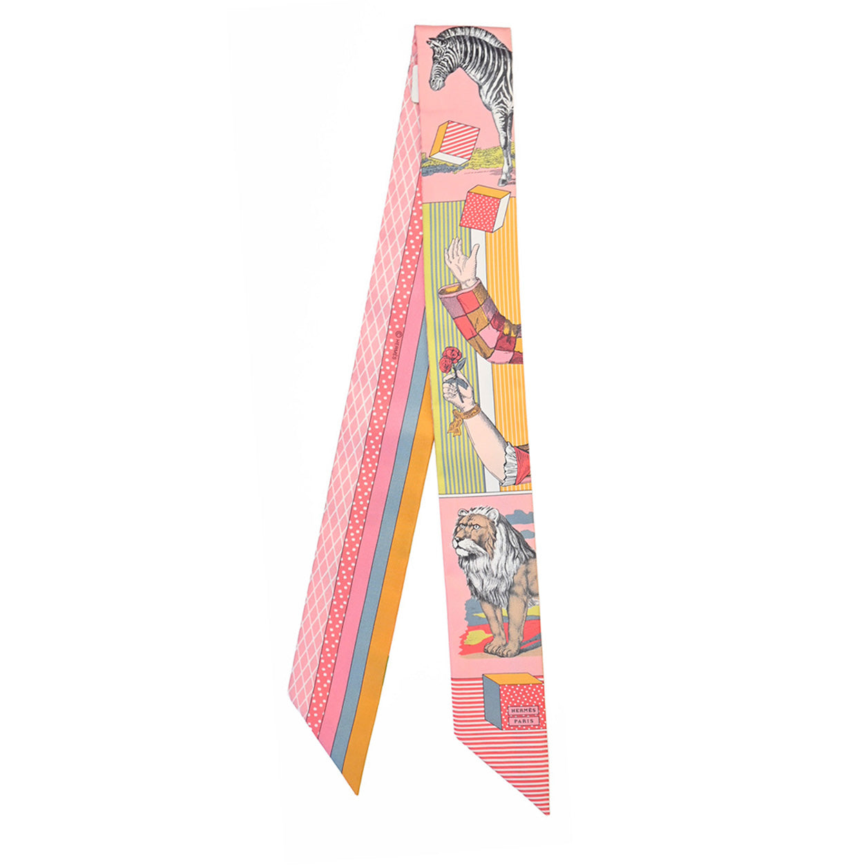 Hermès Twilly Grand Theatre Nouveau. Rose/Jaune/Multi