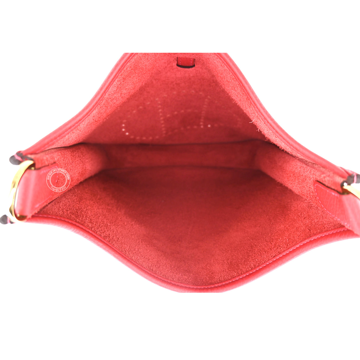 Hermes Evelyne 29cm Vermillion Clemence GHW