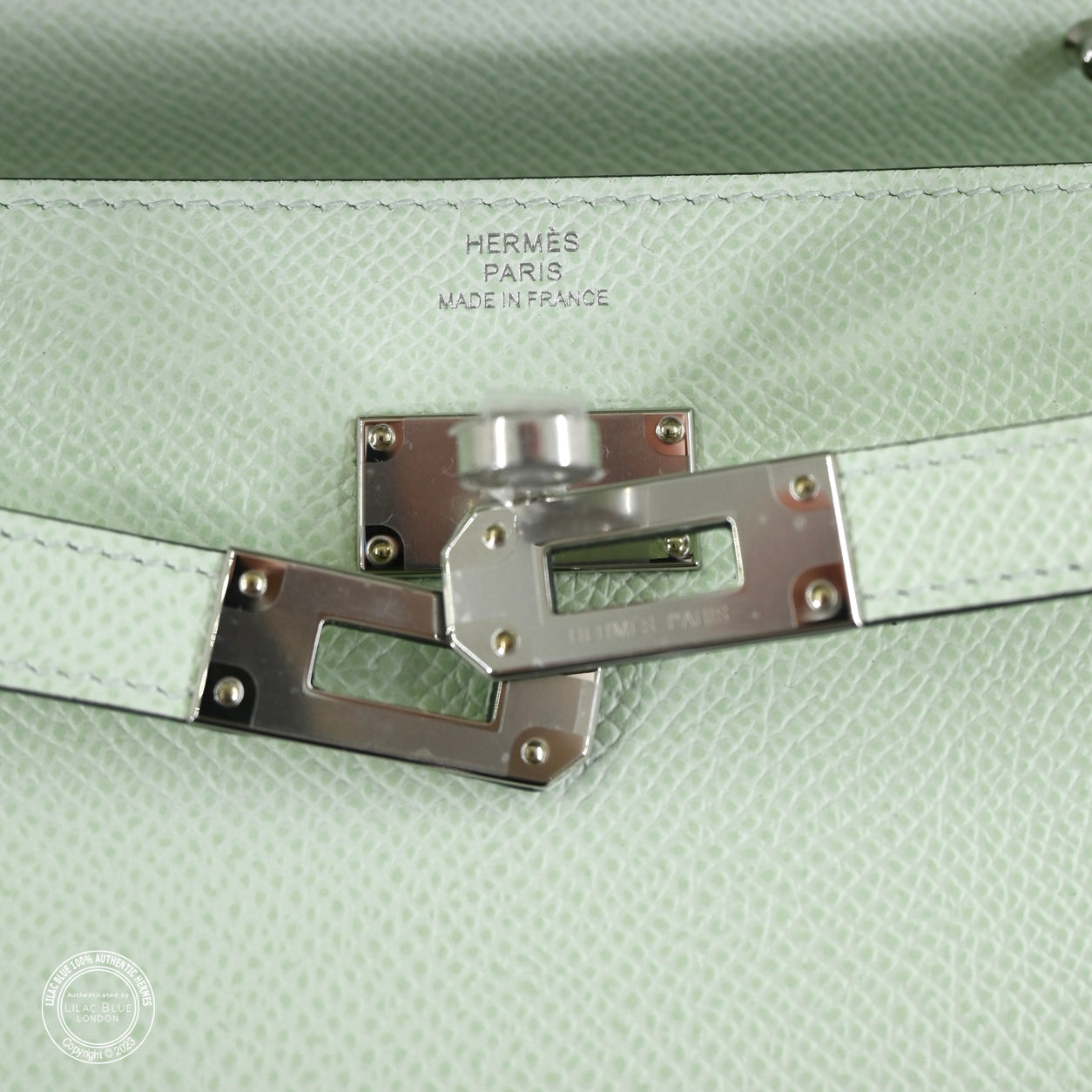 Hermès Kelly Wallet to Go Vert Fizz Epsom PHW