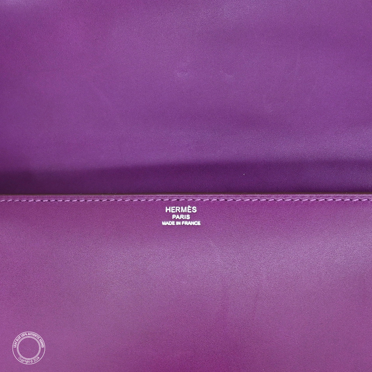 Hermès Medor Clutch Violet Tadelakt PHW - Preloved