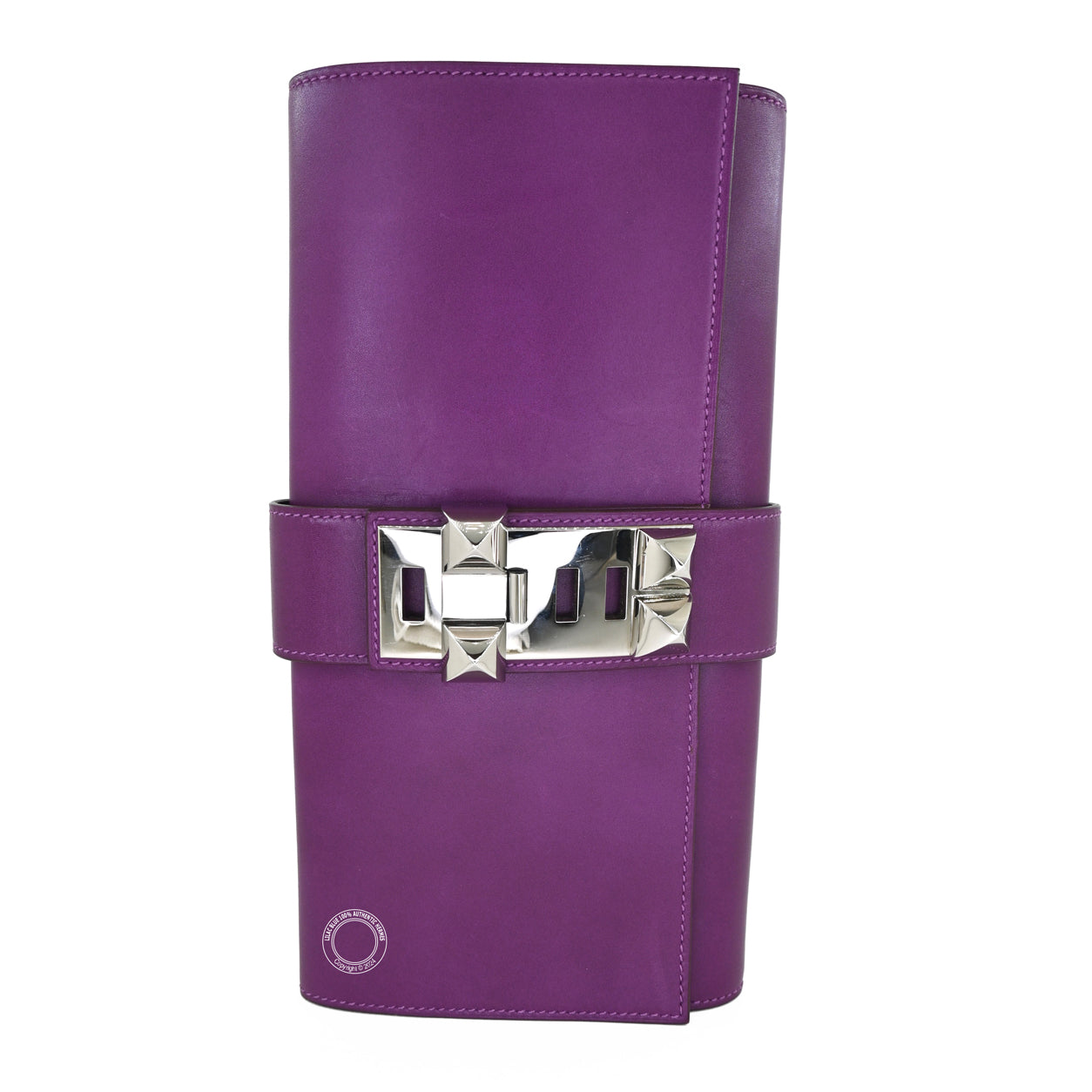 Hermès Medor Clutch Violet Tadelakt PHW - Preloved
