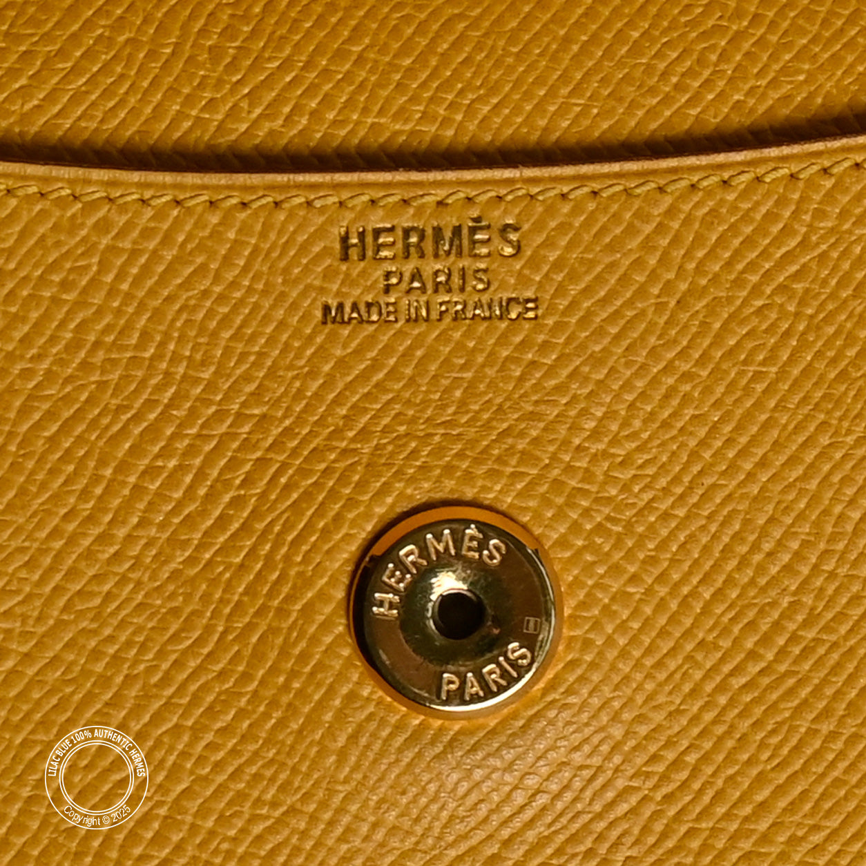 Hermès Rio Envelope Clutch 24cm Yellow Epsom - Vintage