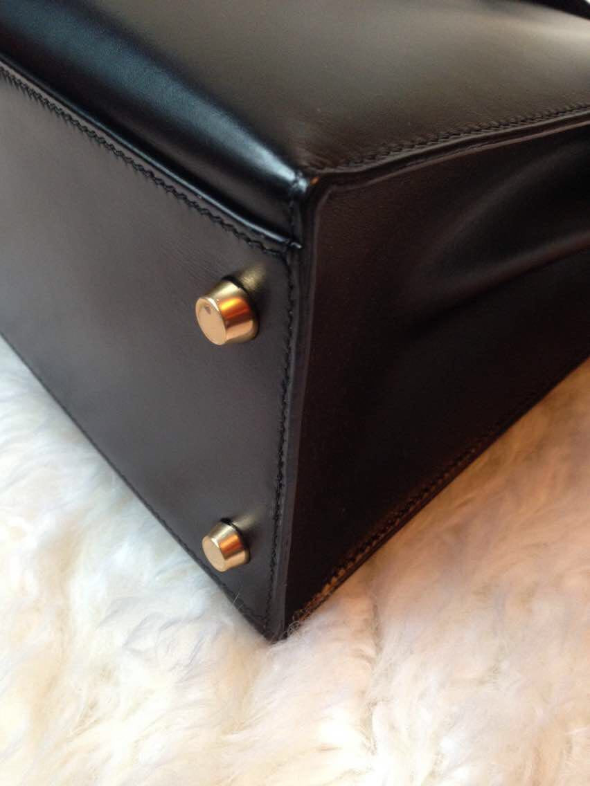 Hermès Kelly 32cm Black Box GHW - Preloved