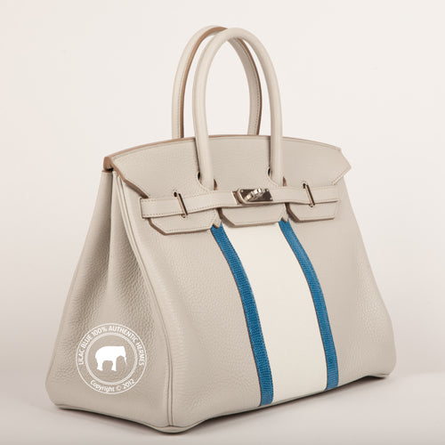 Hermès Birkin 35cm Gris Tourterelle Club Clemence PHW