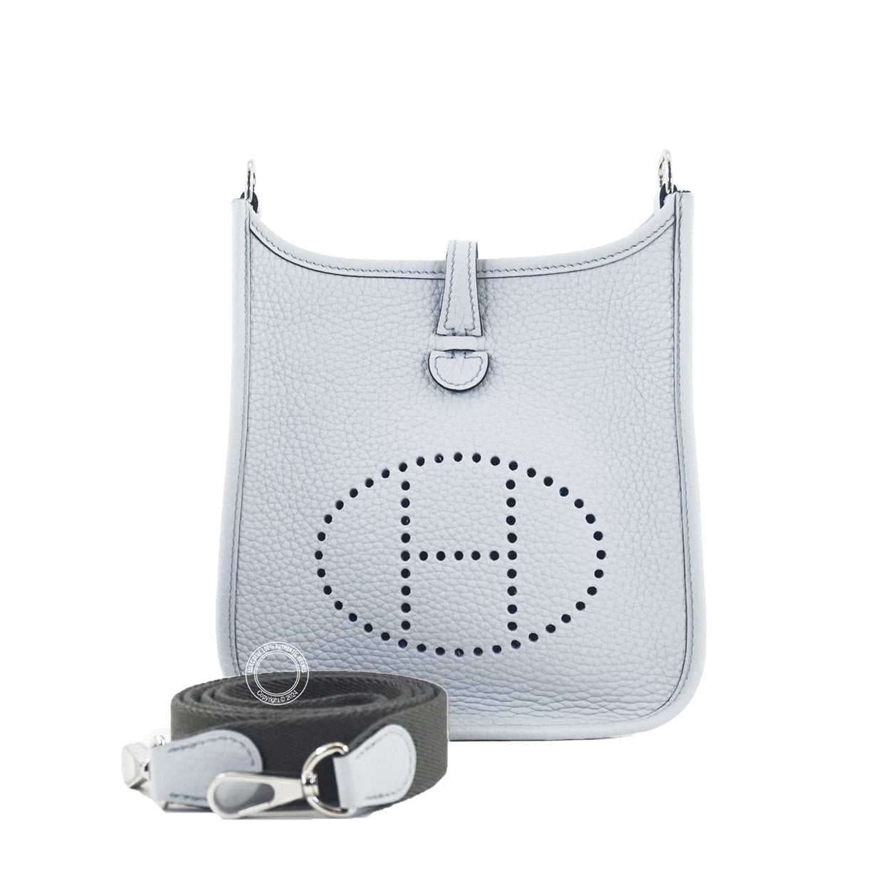 Hermès Evelyne 16cm Bleu Pale Clemence PHW
