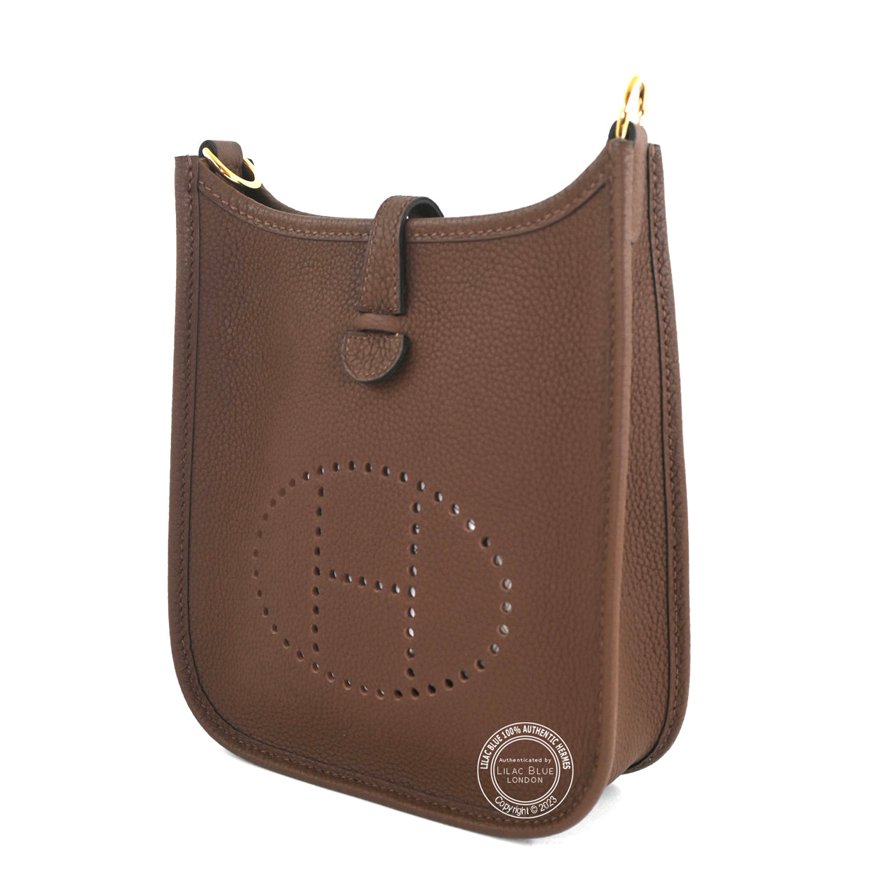 Hermes Evelyne 16cm Cacao Mini Clemence GHW