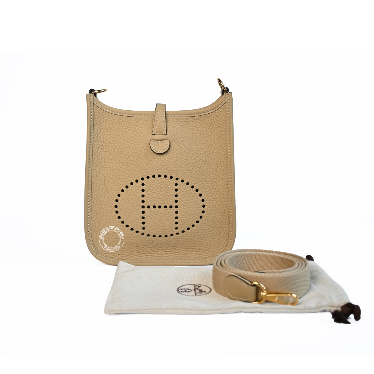Hermes Evelyne 16cm Trench Clemence GHW