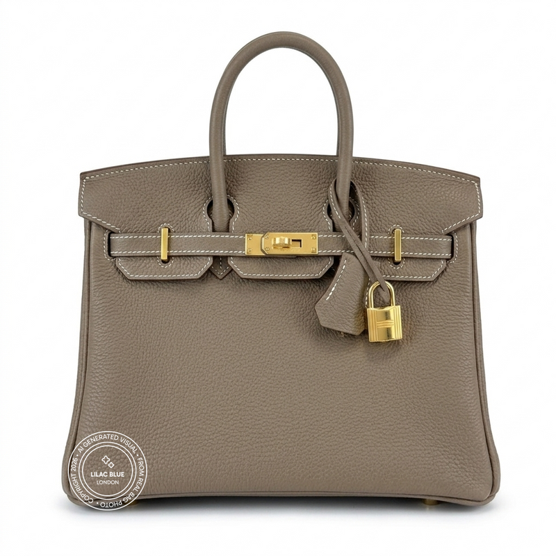 Hermès Birkin 25cm Etoupe Togo GHW