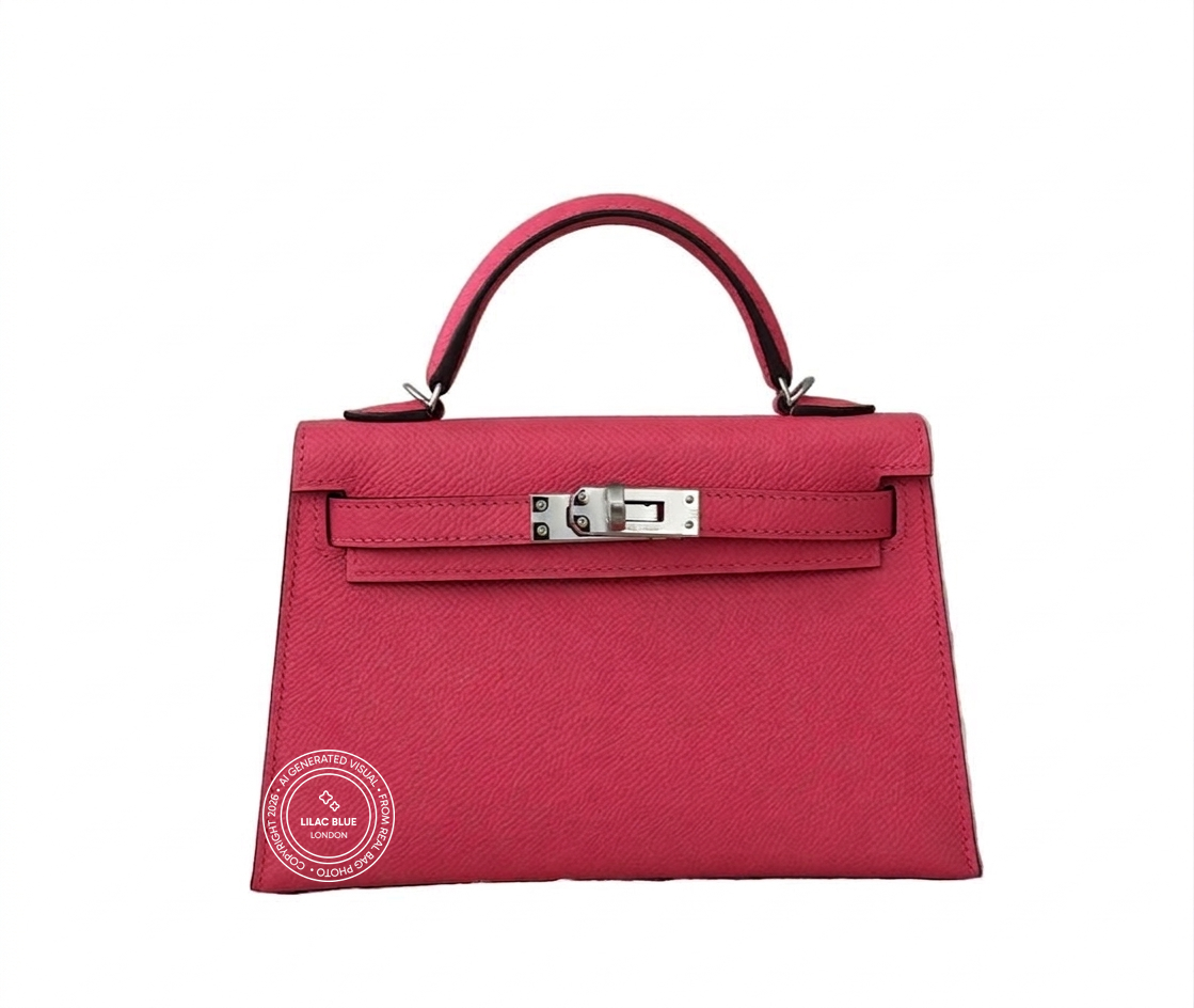 Hermès Kelly 20cm Rose Azalee Epsom PHW