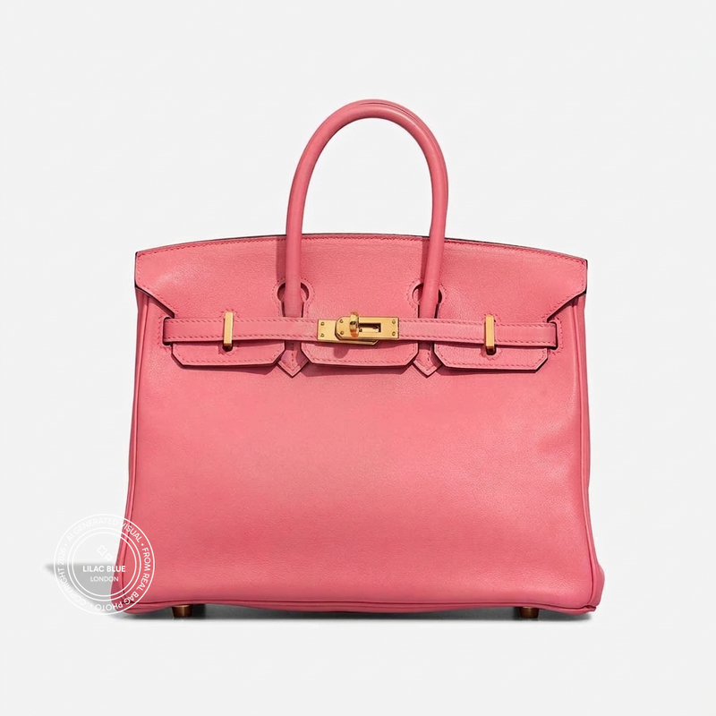 Hermès Birkin 25cm Rose Azalee Swift GHW - Preloved
