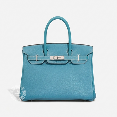 Hermès Birkin 30cm Bleu Jean Togo PHW - Preloved