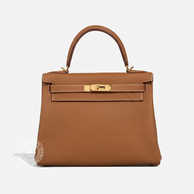 Hermès Kelly 28cm Gold Togo GHW - Preloved