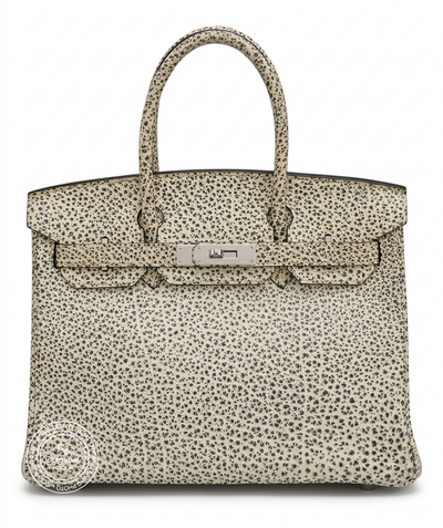 Hermès Birkin 30cm Dalmatian Buffalo PHW - Preloved