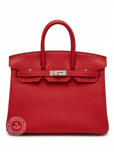 Hermès Birkin Verso 25cm Rouge Vif/Rouge Grenat Togo PHW - Preloved