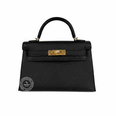 Hermès Kelly 20cm Black Epsom GHW