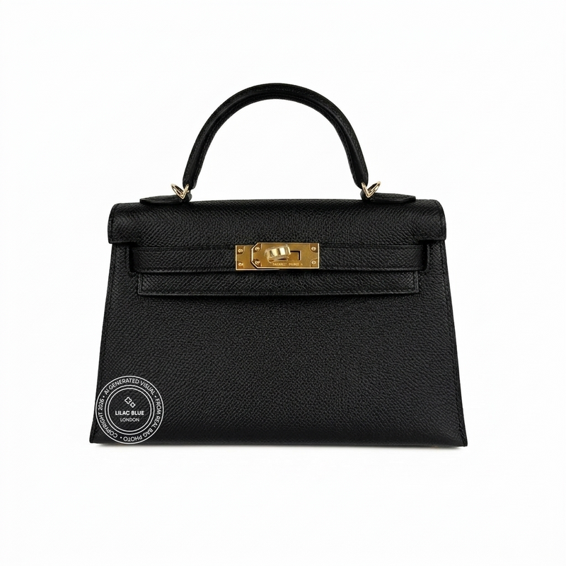 Hermès Kelly 20cm Black Epsom GHW