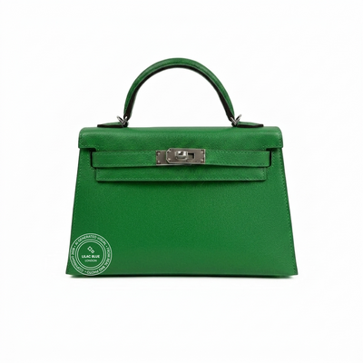 Hermès Kelly 20cm Bamboo Chèvre PHW
