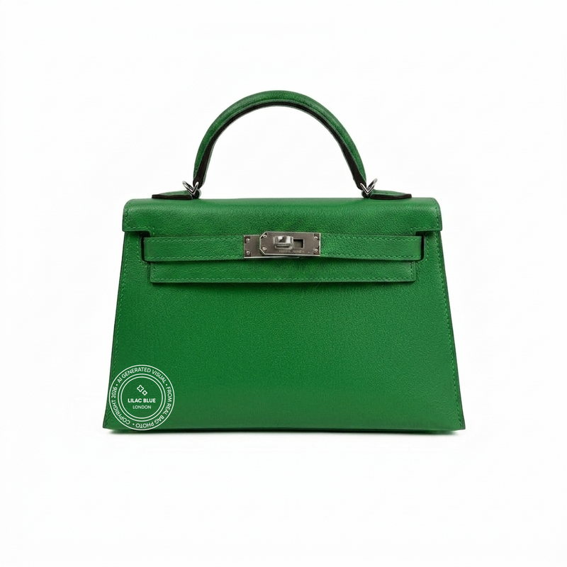 Hermès Kelly 20cm Bamboo Chèvre PHW