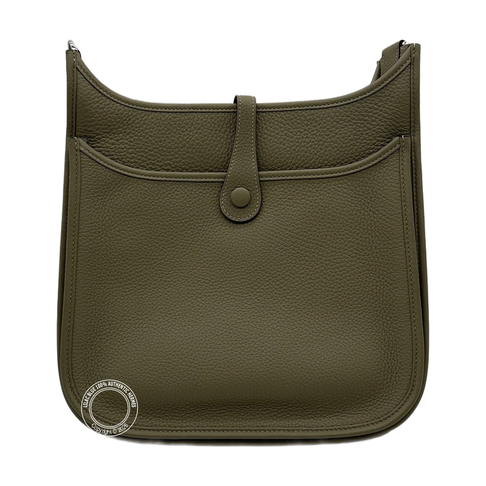 Hermès Evelyne III 29 Sauge Taurillon Clemence Palladium Hardware — view 3