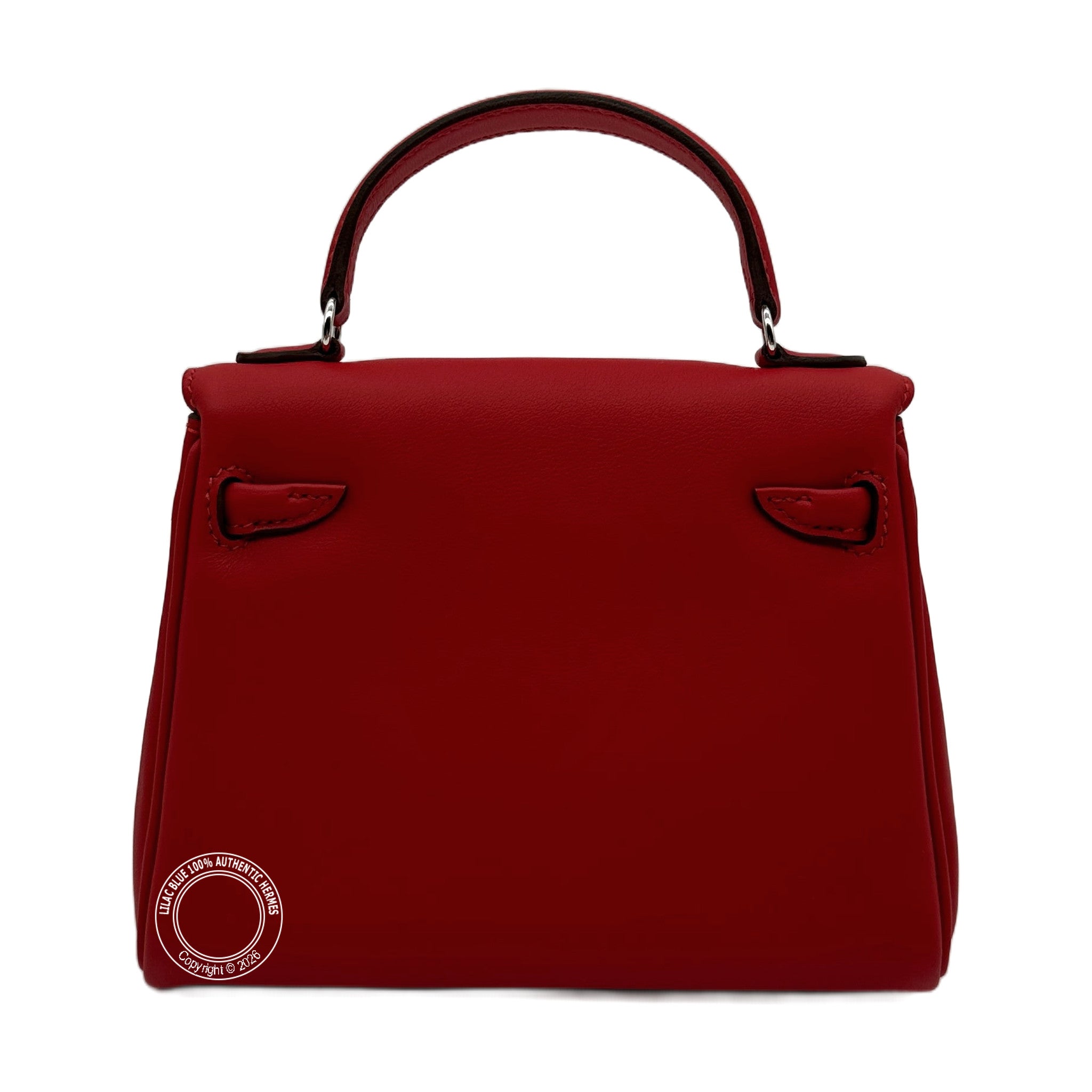 Hermès Kelly Doll Rouge Radieux Swift Palladium Hardware — view 3
