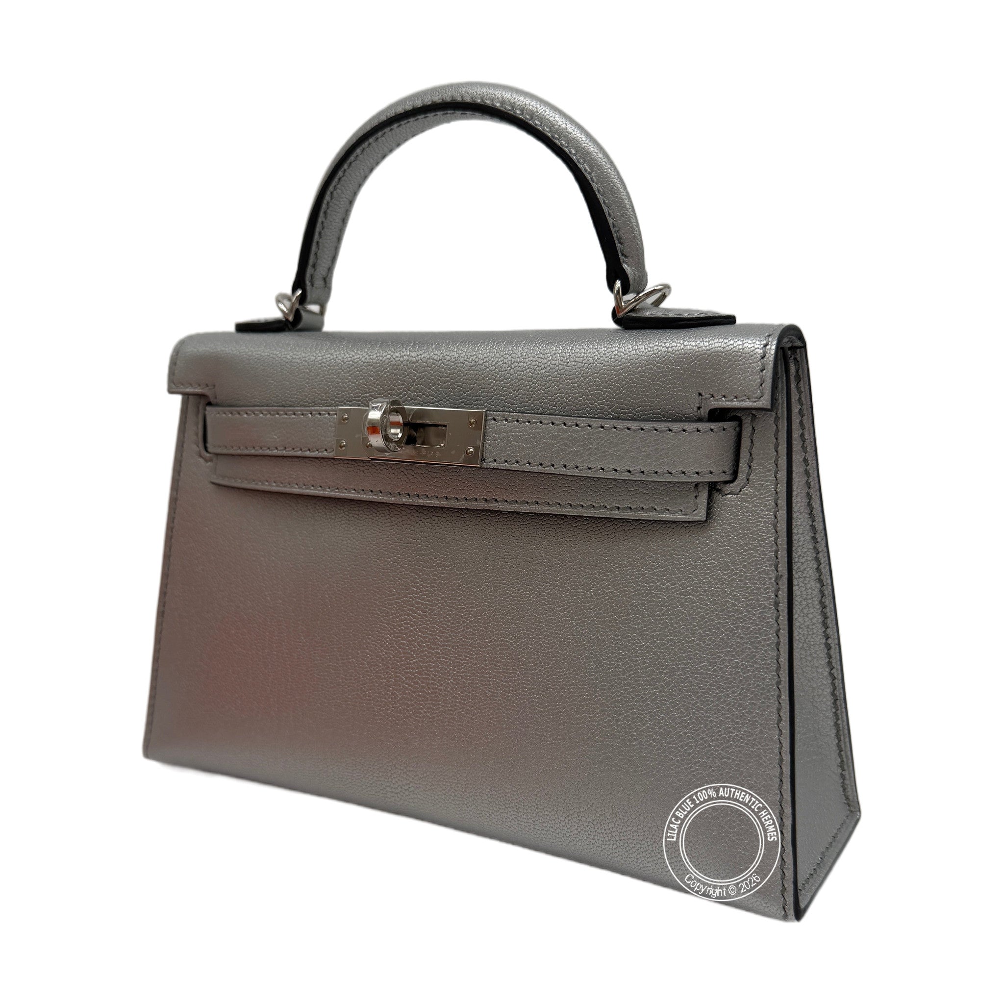 Hermès Mini Kelly Argentee Palladium Hardware — view 7