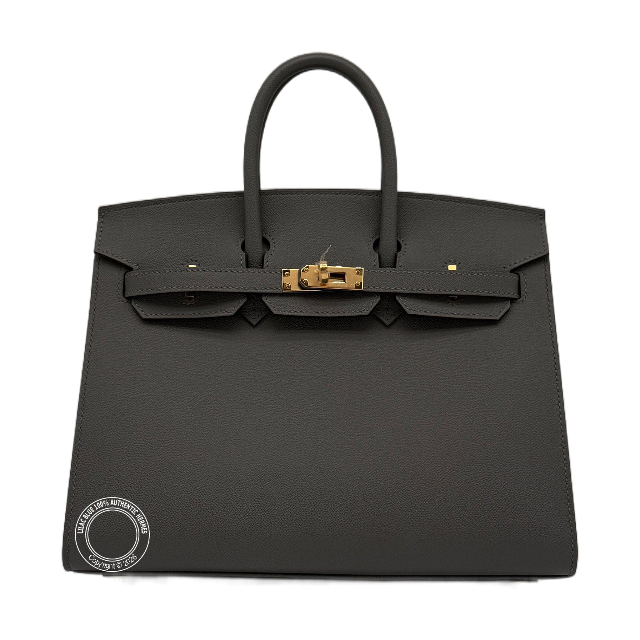 Hermès Birkin 25 Sellier Gris Meyer Madame Gold Hardware — view 2