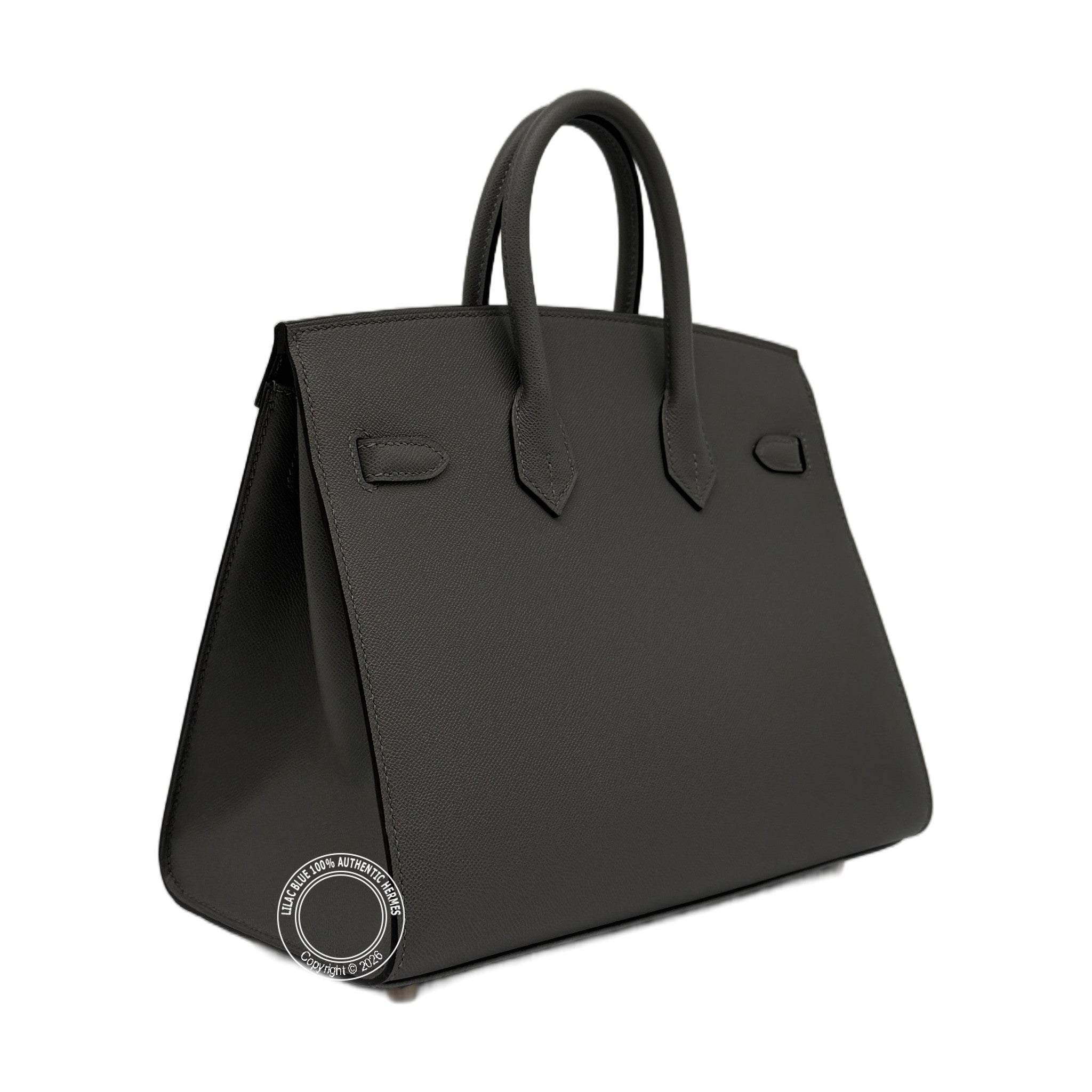 Hermès Birkin 25 Sellier Gris Meyer Madame Gold Hardware — view 6