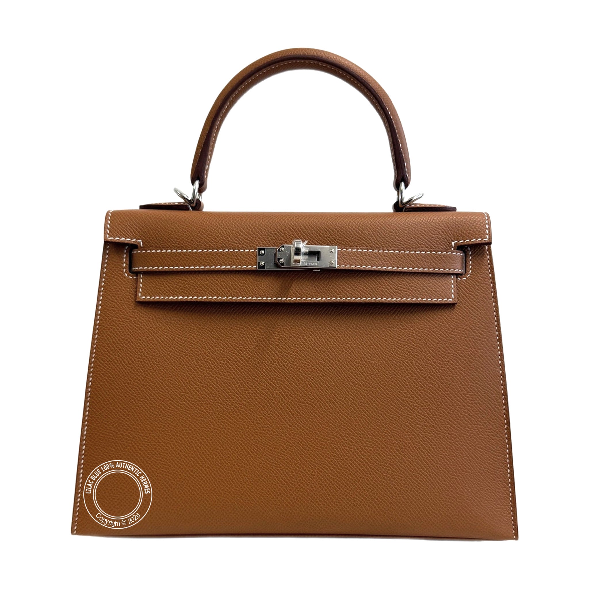 Hermès Kelly 25 Gold Epsom Palladium Hardware