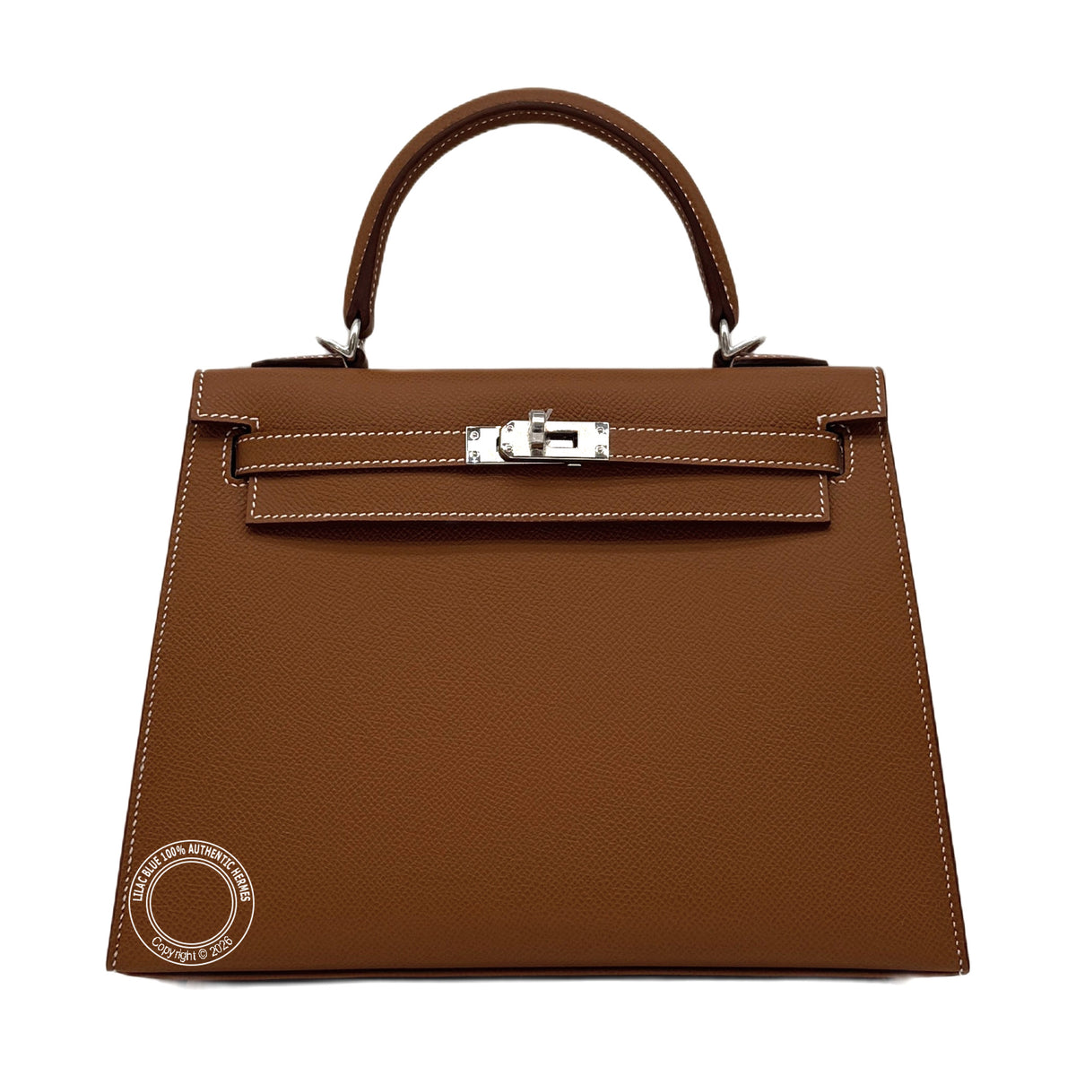 Hermès Kelly 25 Gold Epsom Palladium Hardware — view 2