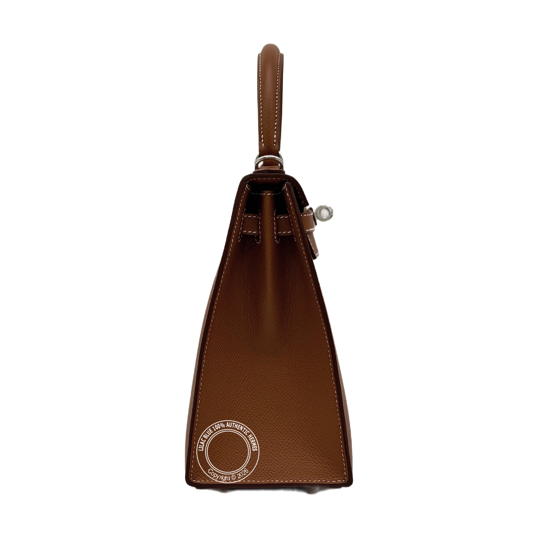 Hermès Kelly 25 Gold Epsom Palladium Hardware — view 4