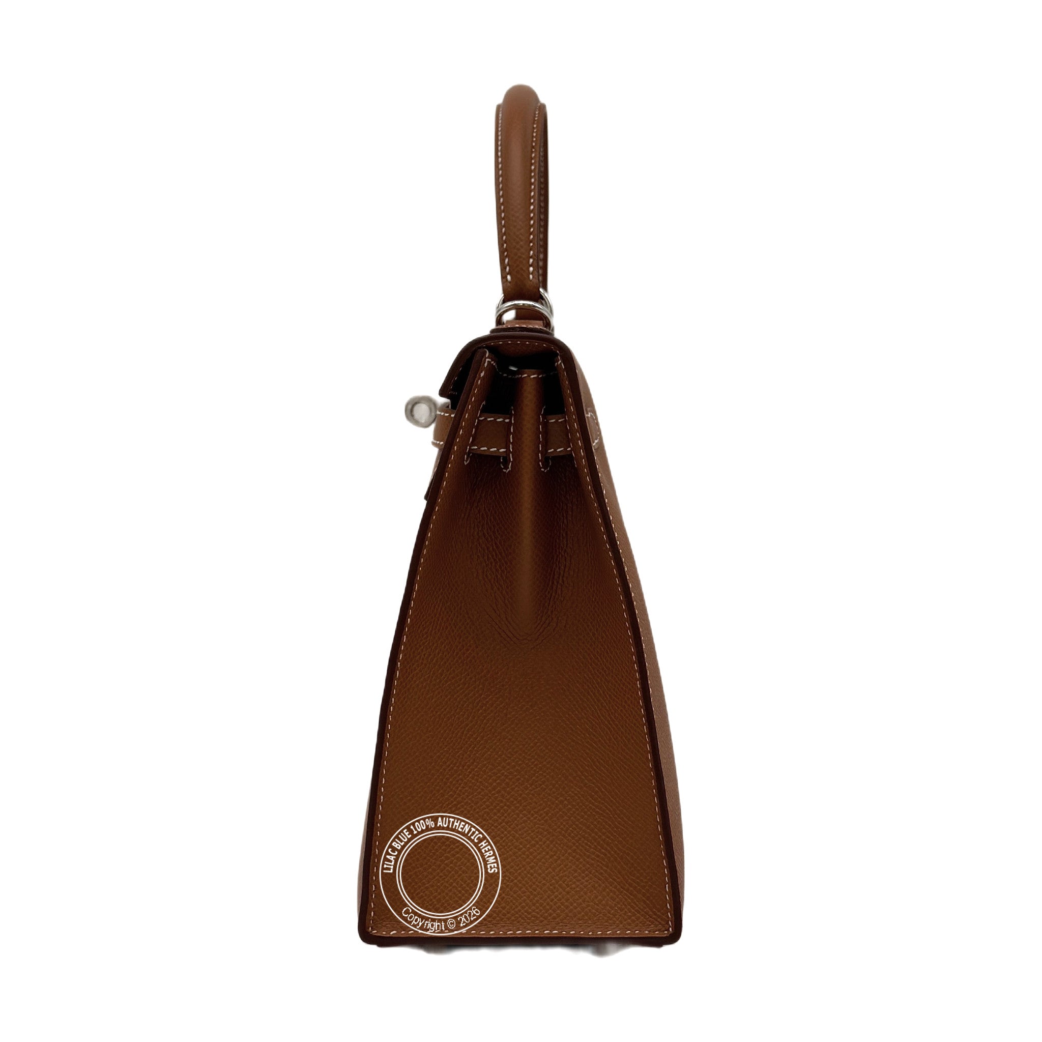 Hermès Kelly 25 Gold Epsom Palladium Hardware — view 6