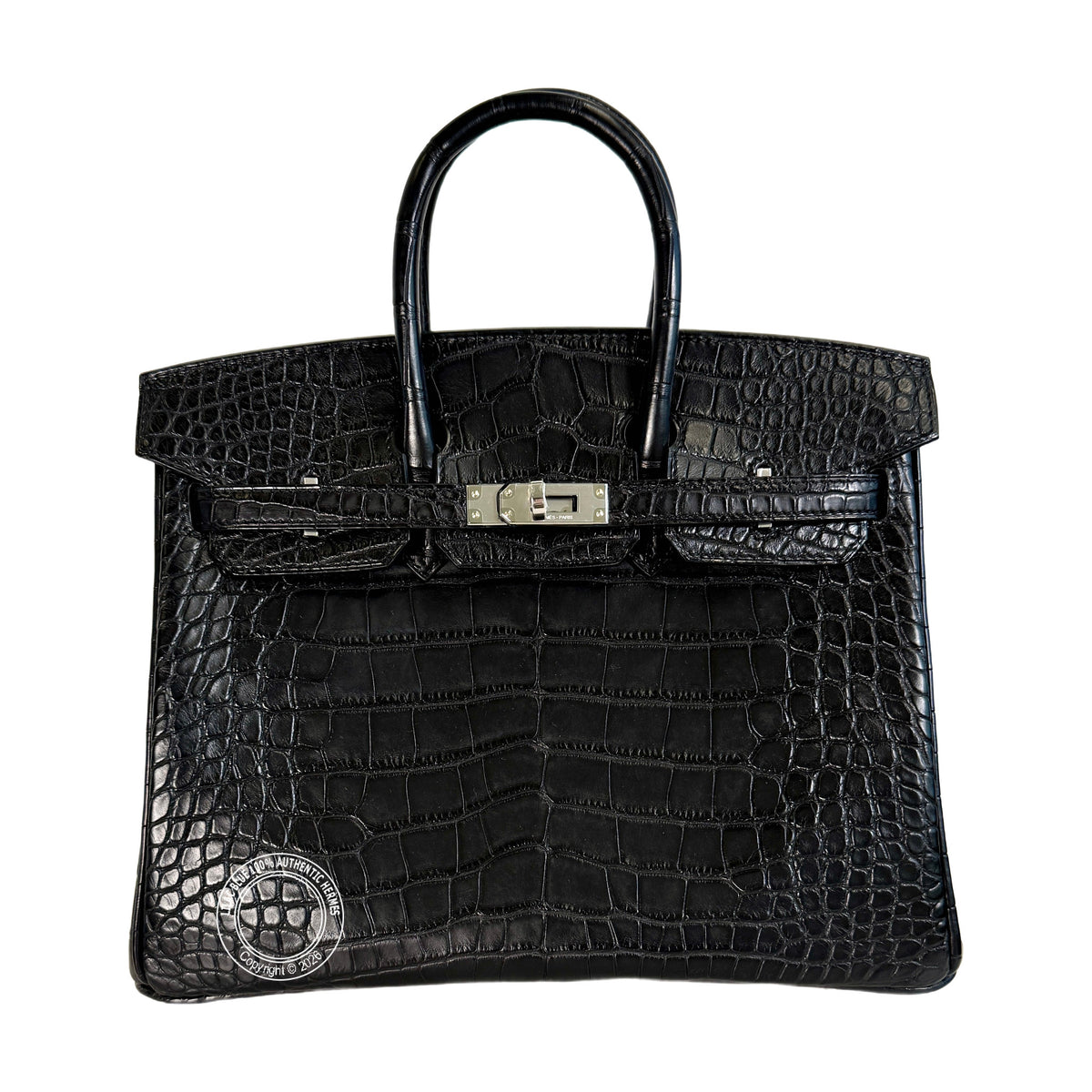 Hermès Birkin 25 Black Matte Palladium Hardware
