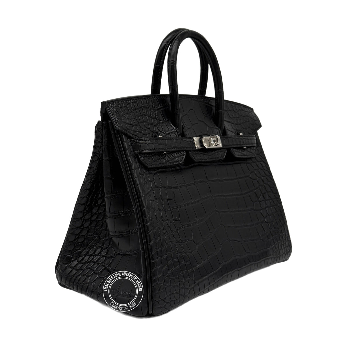 Hermès Birkin 25 Black Matte Palladium Hardware — view 4
