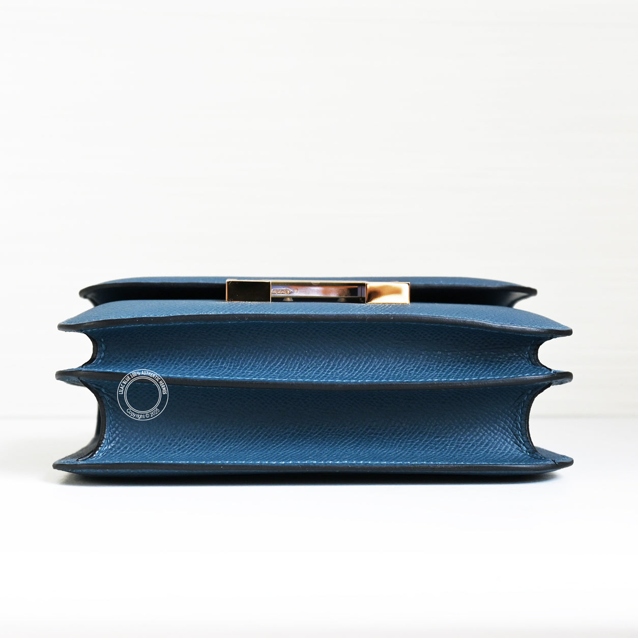Hermes Constance 18cm Bleu Thalassa Epsom GHW