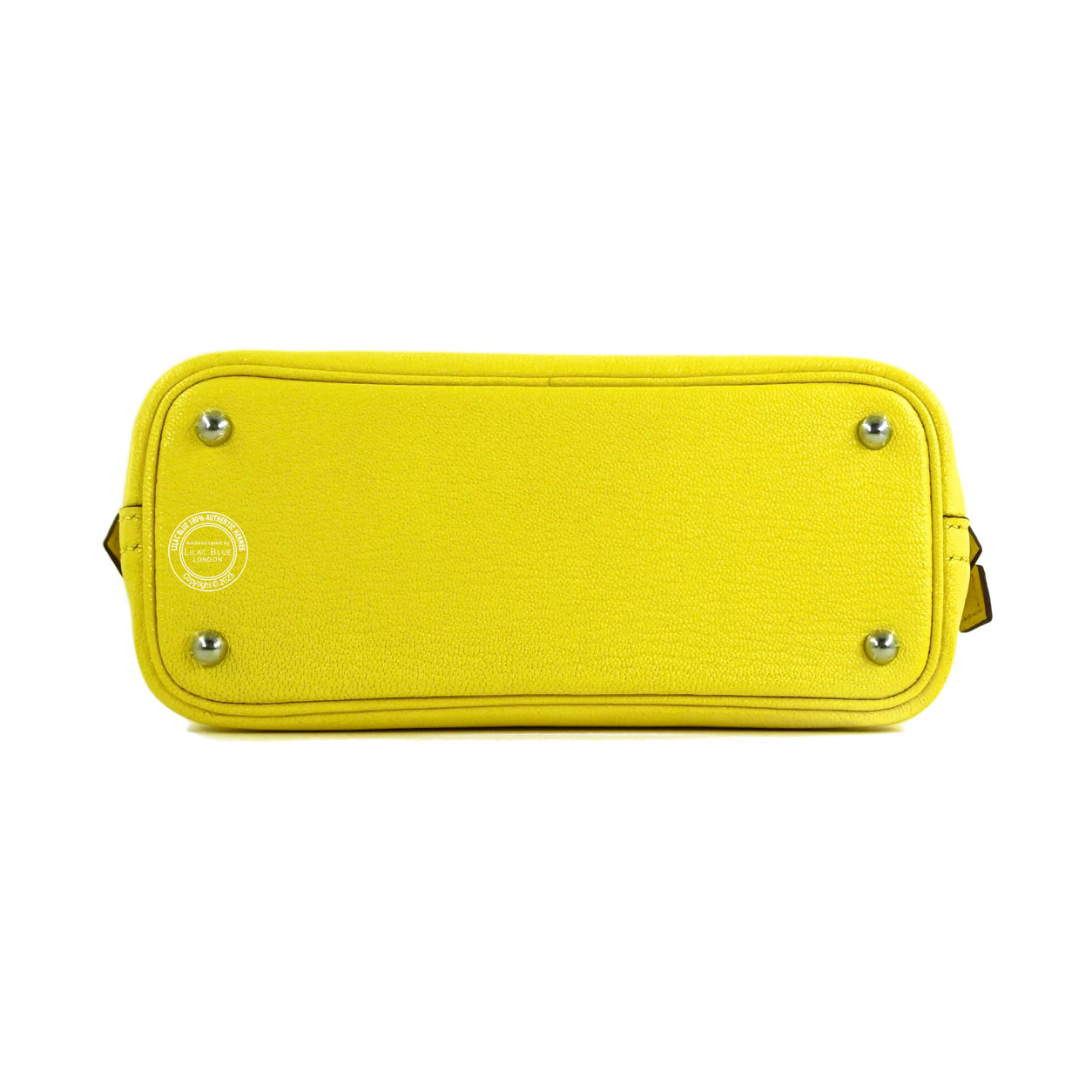 Hermès Bolide 1923 19cm Jaune Citron Chevre PHW