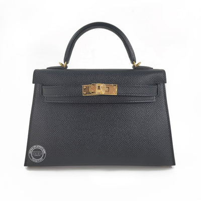 Hermès Kelly 20cm Black Epsom GHW