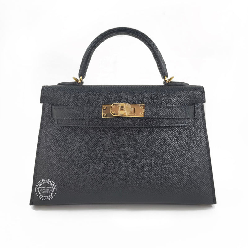Hermès Kelly 20cm Black Epsom GHW